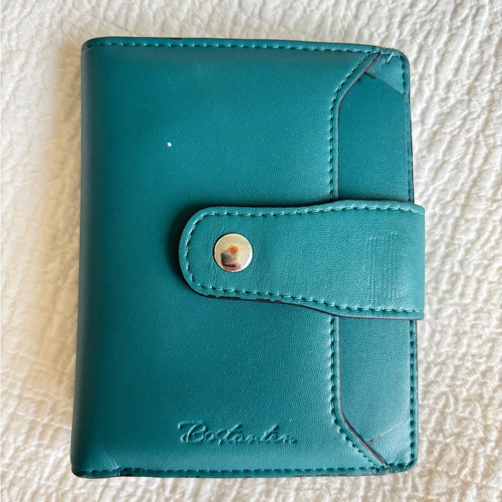 Bostanten Teal Wallet - Genuine Leather